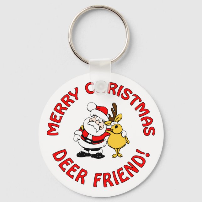 "Deer Friend" Christmas key chain (Front)