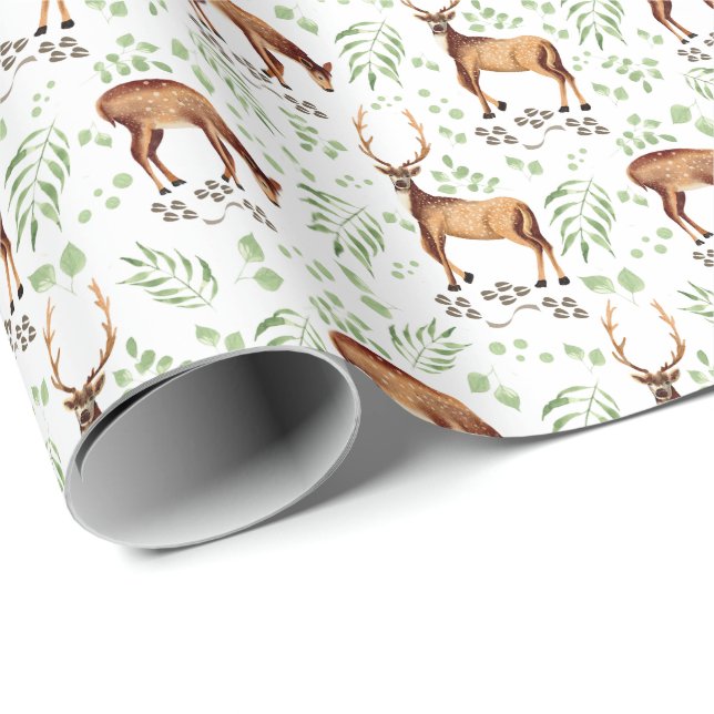 Deer Gift Wrapping Paper (Roll Corner)