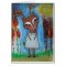 Deer Girl Blank Card