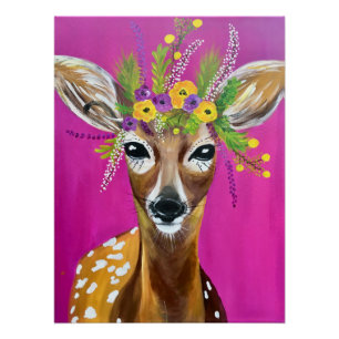 Deer Glossy Poster