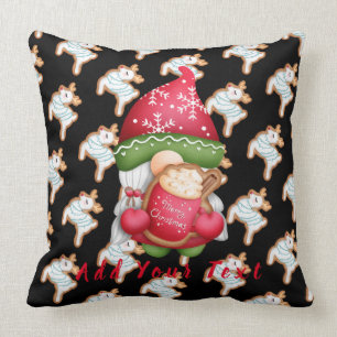 Deer Gnome Customise Text and Colour 20"X20" Cushion