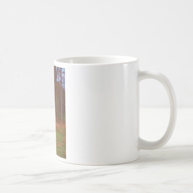 Deer , Green Grass red and Gold leaves Coffee Mug (Right)