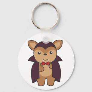 Deer Halloween Cute Devil Vampire Costume Keychain