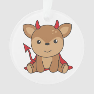 Deer Halloween Cute Devil Witch Costume Ornament