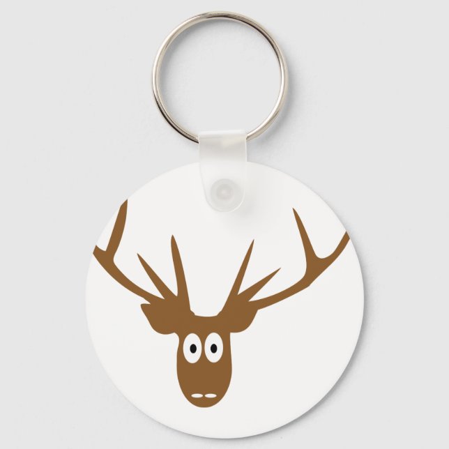 deer head antler key ring (Front)