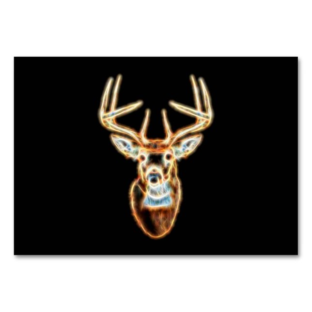 Deer Head Energy Spirit designs Table Number (Front)