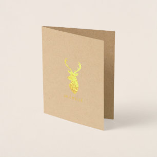 Deer Head Foil Card