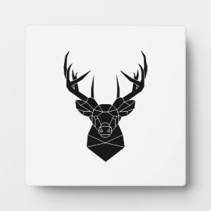 Deer Head Geometric Ai File Deer Silhouette Stag P Plaque