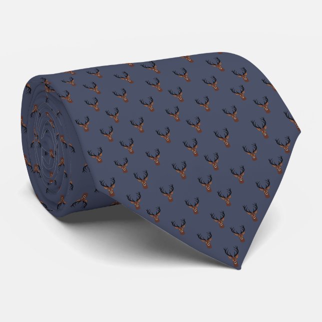 Deer Head Neck Tie (Rolled)