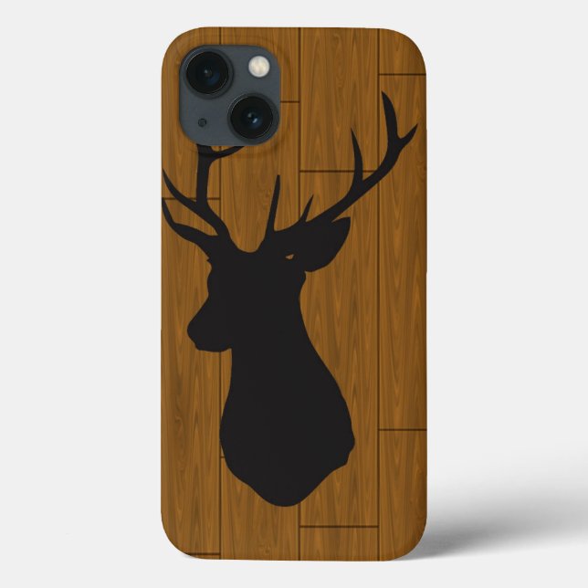 Deer Head on Wood Case-Mate iPhone Case (Back)
