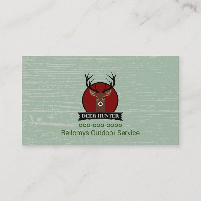 Deer Head Outdoor Service Business Card (Front)