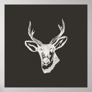 Deer Head Print
