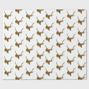 Deer Head with Medium Antlers #1 Wrapping Paper
