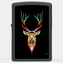 Deer Head Zippo Pocket Lighter