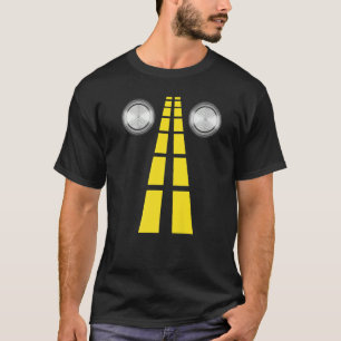Deer Headlights With Road Markings Couples Costume T-Shirt