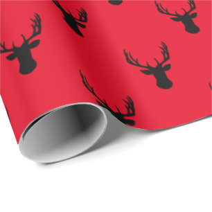 Deer Heads Your Background Colour Wrapping Paper
