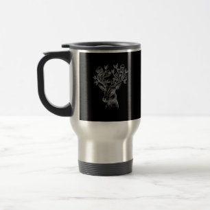 Deer Horn Mushroom Cottage  Goblincore Vintage Aes Travel Mug