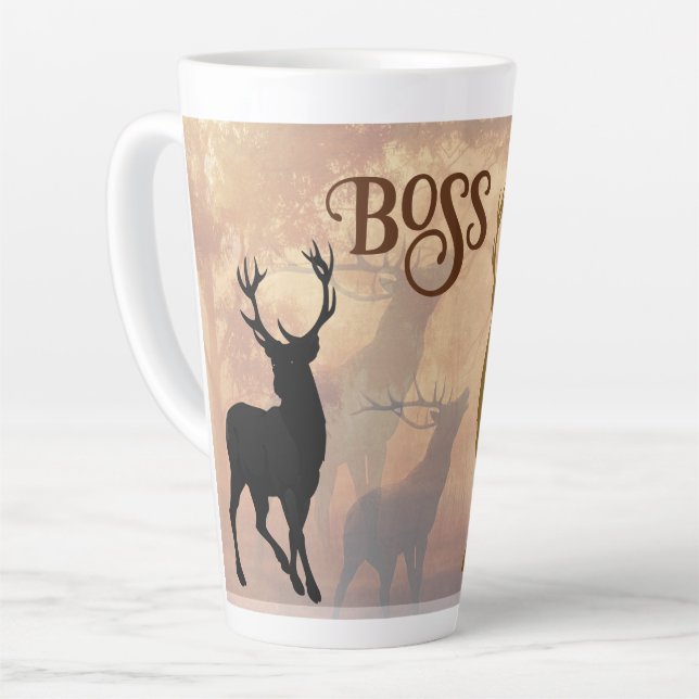 Deer Hunter Antlers Name Template Mug (Left Angle)