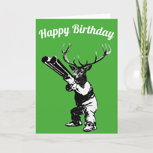 Deer Hunter Birthday Card (Front)
