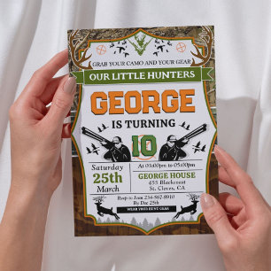 Deer Hunter Birthday Party Invitation