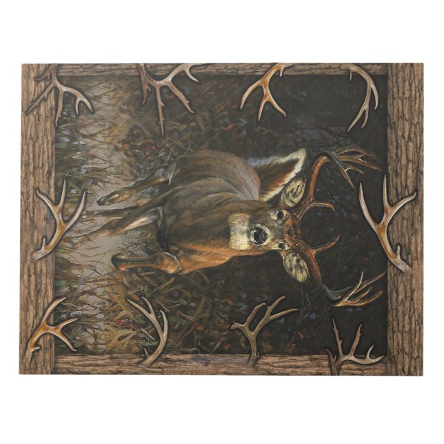 Deer Hunter Blanket, Gift For Dad, Funny Hunter Notepad (Front)