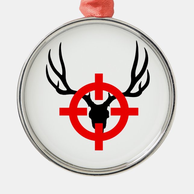 Deer Hunter - Bullseye Metal Ornament (Front)