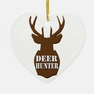 Deer Hunter Ceramic Ornament