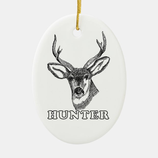 Deer Hunter Christmas Ornament (Front)