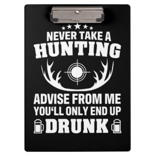 Deer Hunter Drinking Clipboard