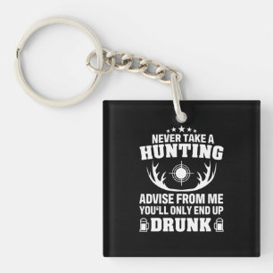 Deer Hunter Drinking Key Ring