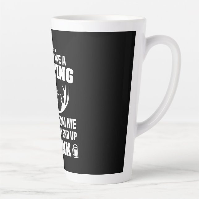 Deer Hunter Drinking Latte Mug (Right)