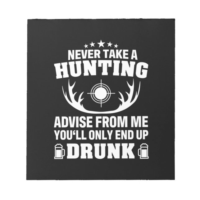 Deer Hunter Drinking Notepad (Front)