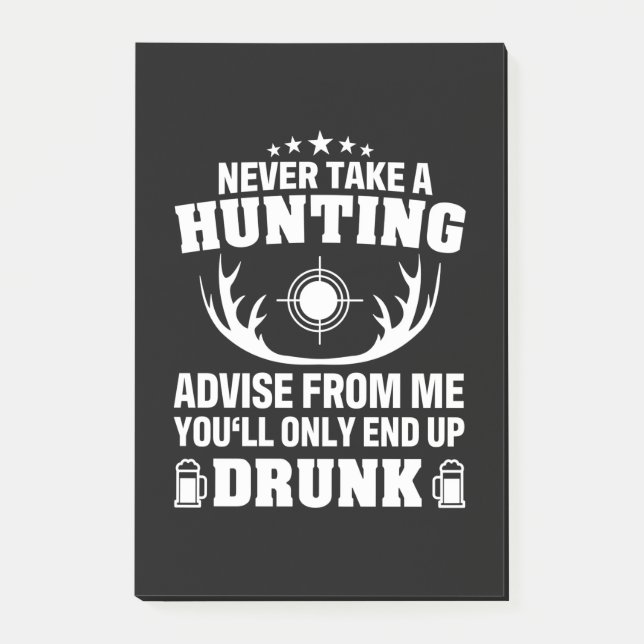 Deer Hunter Drinking Post-it Notes (Front)