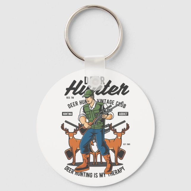 Deer hunter Quote Key Ring (Front)