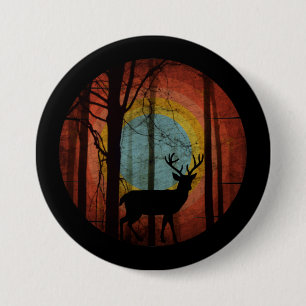DEER HUNTER VINTAGE 7.5 CM ROUND BADGE