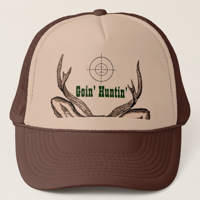 Deer Hunter With Scope Trucker Hat (Front)