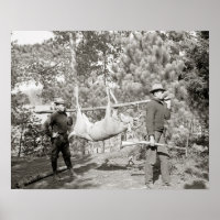 Deer Hunting, 1902. Vintage Photo
