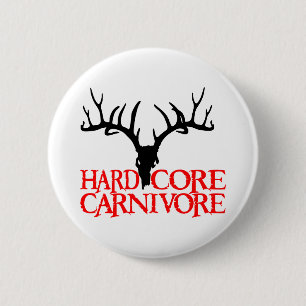 DEER HUNTING 6 CM ROUND BADGE
