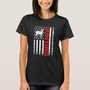 Deer Hunting American Flag Patriotic Hunter Huntin T-Shirt