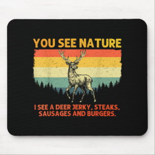 Deer Hunting Art For Men Women Wildlife Hunter Dee Mouse Pad