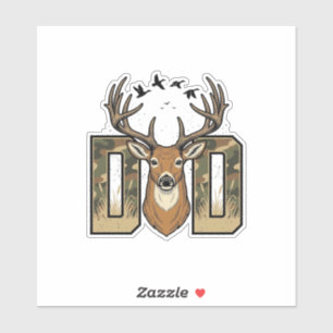 Deer Hunting Dad Camo Buck Vector Shirt Design_1