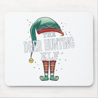 Deer Hunting Elf Christmas Group Xmas Pajama Party Mouse Pad