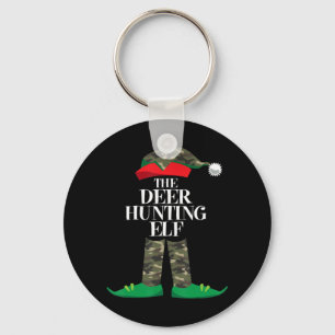 Deer Hunting Elf Matching Group Family Elf Christm Key Ring