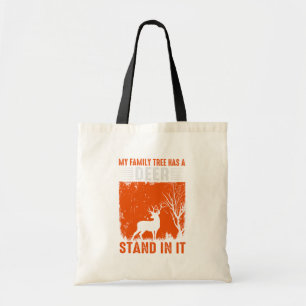 Deer Hunting Family Tree Tote Bag
