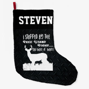 Deer Hunting Funny Quote Men's Hobby Sport Large Christmas Stocking