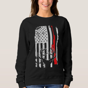 Deer Hunting Gun American Usa Flag Hunter Patrioti Sweatshirt