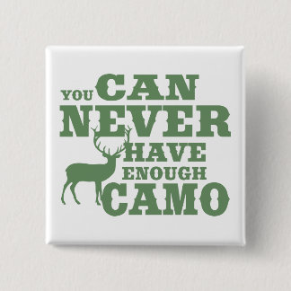 Deer Hunting Humour Camouflage 15 Cm Square Badge