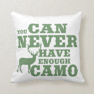 Deer Hunting Humour Camouflage Cushion
