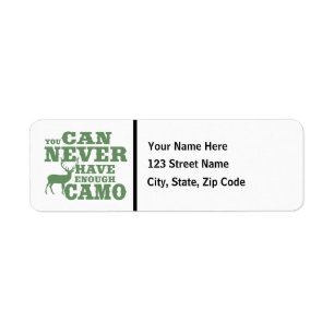 Deer Hunting Humour Camouflage Return Address Label