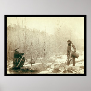 Deer Hunting in Deadwood South Dakota 1887 Poster